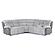 U6028 Grey Sectional w/LED by Global Furniture
