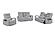 U6611 Grey 15 Power Recliner w/LED by Global Furniture