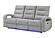 U6611 Grey 15 Power Reclining Sofa w/LED, Power Console Reclining Loveseat w/LEd & Power Recliner w/LED by Global Furniture