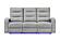 U6611 Grey 15 Power Reclining Sofa/Power Console Reclining Loveseat by Global Furniture