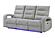 U6611 Grey 15 Power Reclining Sofa w/LED by Global Furniture