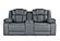 U7068 Grey 10 Power Console Reclining Loveseat w/LED by Global Furniture