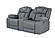 U7068 Grey 10 Power Reclining Sofa/Power Console Reclining Loveseat w/LED by Global Furniture