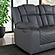 U7068 Grey 10 Power Reclining Sofa/Power Console Reclining Loveseat w/LED by Global Furniture