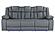 U7068 Grey 10 Power Reclining Sofa/Power Console Reclining Loveseat w/LED by Global Furniture