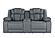 U7068/U7069 Grey 10 Power Reclining Sofa/Power Console Reclining Loveseat w/Led & Immersive Sound/Power Recliner by Global Furni