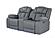 U7069 Grey 10 Power Console Reclining Loveseat w/LED & Immersive Sound by Global Furniture
