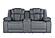 U7069 Grey 10 Power Console Reclining Loveseat w/LED & Immersive Sound by Global Furniture
