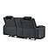 U8000 Black Power Reclining Loveseat w/Console, Power Headrest, LED Light & Bluetooth Speaker by Global Furniture