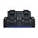 U8000 Black Power Reclining Loveseat w/Console, Power Headrest, LED Light & Bluetooth Speaker by Global Furniture