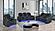 U8000 Black Power Recliner w/ Power Headrest & LED Light by Global Furniture