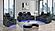 U8000 Black Power Recliner w/ Power Headrest & LED Light by Global Furniture