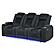 U8000 Black Power Reclining Sofa w/Power Headrest, Dropdown Table w/Wood Trim & Reading Light & LED Light by Global Furniture