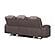 U8000 Brown Power Reclining Sofa w/Power Headrest, Dropdown Table w/Wood Trim & Reading Light, & LED Light by Global Furniture