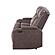 U8000 Brown Power Reclining Sofa w/Power Headrest, Dropdown Table w/Wood Trim & Reading Light, & LED Light by Global Furniture