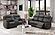 U8517 Grey Reclining Sofa/Console Reclining Loveseat/Glider Recliner by Global Furniture