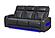 U8611 Blanche Charcoal P2 Power Reclining Sofa w/Power Headrest & LED/Power Console Reclining Loveseat w/Power Headrest, LED & S