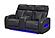 U8611 Blanche Charcoal P2 Power Reclining Sofa w/Power Headrest & LED/Power Console Reclining Loveseat w/Power Headrest, LED & S