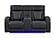 U8611 Blanche Charcoal Power Console Reclining Loveseat w/Power Headrest, LED & Speaker by Global Furniture