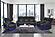 U8611 Blanche Charcoal Power Recliner w/Power Headrest & LED by Global Furniture