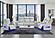 U8611 Blanche Silver P2 Power Reclining Sofa w/Power Headrest & Power Console Reclining Loveseat w/Power Headrest, LED & Speaker