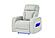 U8611 Blanche Silver Power Recliner w/Power Headrest & LED by Global Furniture