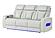 U8611 Blanche Silver Power Reclining Sofa w/Power Headrest & LED by Global Furniture