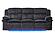 U8686 Black Power Reclining Sofa w/LED, Hidden Drawer, Drop Down Table, USB & 2 Cupholders by Global Furniture