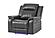 U8879 Blanche Charcoal w/Black Welt Power Recliner w/LED by Global Furniture