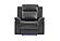 U8879 Charcoal Power Reclining Sofa w/LED & Global Surround System & Power Console Reclining Loveseat w/Power Recliner & LED by