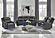 U8879 Blanche Charcoal Power Reclining Sofa With LED And Global Surround System by Global Furniture