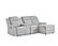 U8879 Grey 1 Power Pushback Sectional w/Multi Color LED & Global Surround Sound Speakers by Global Furniture