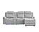 U8879 Grey 1 Power Pushback Sectional w/Multi Color LED & Global Surround Sound Speakers by Global Furniture