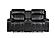 U8880 Black Leather Power Console Reclining Loveseat w/Cooler by Global Furniture