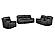U8880 Black Leather Power Recliner by Global Furniture