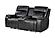 U8880 Black Leather Power Reclining Sofa/Power Console Reclining Sofa by Global Furniture