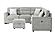 U9401 Nickel Sofa Bed Ottoman w/Storage by Global Furniture