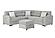 U9401 Nickel Sofa Bed Ottoman w/Storage by Global Furniture