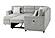 U9401 Nickel Sofa Bed Sectional w/3 Pillows & Ottoman by Global Furniture