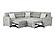 U9401 Nickel Sofa Bed Sectional w/3 Pillows & Ottoman by Global Furniture