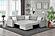 U9401 Nickel Sofa Bed Sectional w/3 Pillows & Ottoman by Global Furniture