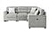 U9401 Nickel Sofa Bed Sectional w/3 Pillows by Global Furniture