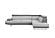 U9784 Light Grey/ Dark Grey Right Arm Facing Sectional by Global Furniture