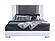 Ylime Smooth White Queen Bed w/LED Fully Slatted by Global Furniture