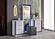 Ylime-Smooth White King Bed Group Fully Slatted w/Vanity Set by Global Furniture