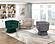 Candace Swivel Chair - Gray by Homelegance