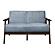 Carlson 2pc Set Sofa & Loveseat - Blue-Gray Velvet by Homelegance