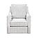 Bowden Swivel Chair - Off White w/Blue Stripe Pattern by Homelegance