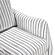 Bowden Swivel Chair - Off White w/Blue Stripe Pattern by Homelegance