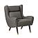 Greta Accent Chair - Dark Gray by Homelegance